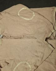 Gilet brun avec rebord  doré  fille, TAO, 4 ans