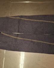 Petit leggings bleu gris avec  imprimée de poche en moutardes pour fille, 6-8 ans 