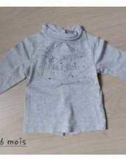 Kiabi sous pull gris 6 mois