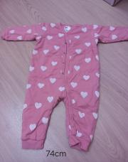 H&M combi rose cœur 9 mois 