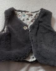 H&M gilet fourrure gris 80cm