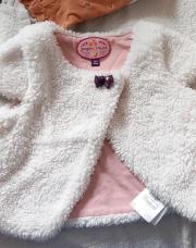 Sergent major gilet fourrure blanc 80cm