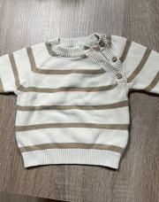Pull 6M à ligne beige 