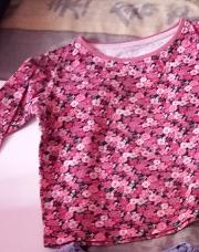 Primark t-shirt fleurs roses 98cm