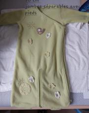 Gigoteuse verte fleur+oiseau 70cm