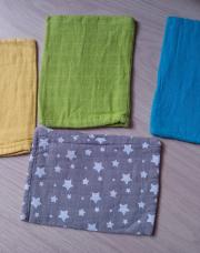 Lot de 4gants de toilette tétra neuf