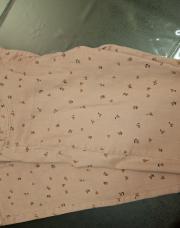 Pantalon fille vieux rose  avec des petits cœurs,  Du pareil au même,  12 ans