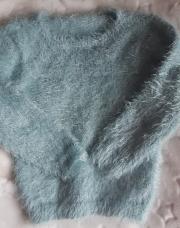 Pull doux turquoise T 92
