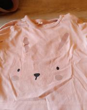 T-shirt rose lapin Sans Marque taille 80 cm