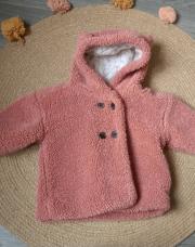 Manteau teddy rose kiabi 18m