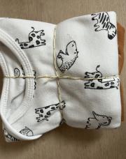 Pyjama 2P zeeman 86-92cm animaux + marron 