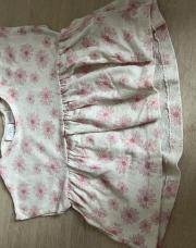 T-shirt Zara 3A fleur beige rose 