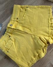 Short en jeans neuf jaune S