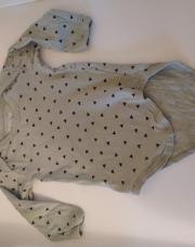 Body Zeeman 62-68 6 mois vert triangles noirs