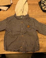 Chemise Obaibi 12 mois bleu capuche 