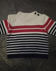 Pull lignée rouge et noir 3 m