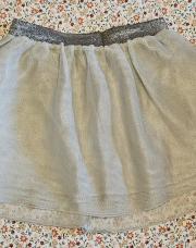 jupe argentée gris C&A taille 8ans