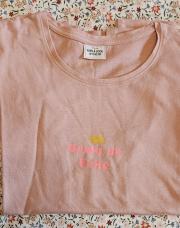 T-shirt rose LM grain de folie TAO taille 12ans
