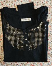 Blouse noir a paillettes ABERCROMBIE taille M kids 10ans