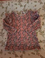Blouse petite fleur rouge 68