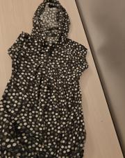 Tunique ou robe grise à petit pois courtes manches 12 ans 