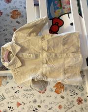 Robe beige velours - 1 mois 