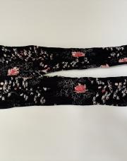 Pantalon noir fleuri