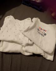 Lot 4 body's blanc 1 mois 