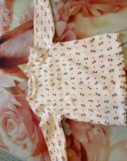 Blouse rose fleuri - 6 mois 