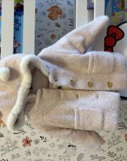 Manteau rose- oreille lapin 6 mois 