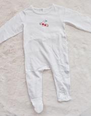 Grenouillère blanc cerise 18mois 