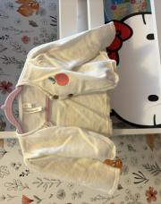 Gilet crème - pomme rose orchestra 3 mois 