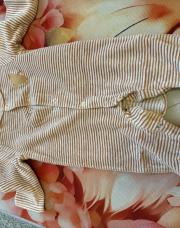 Pyjama velours ligné-camel-blanc tao 3 mois 