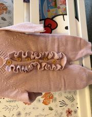 Combinaison vieux rose - bouton 3 mois 