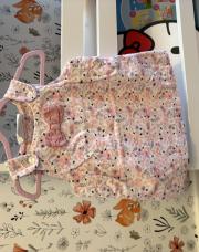 Robe velours fleuri - 1 mois 