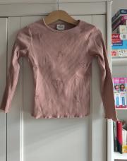 T-shirt longue manche rose 4ans