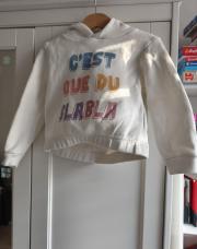 Pull capuche c'est que du blabla 4ans