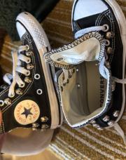 Converse noir tête de mort p28