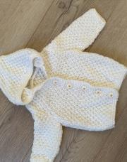 Manteau tricoté fille 3-6 mois