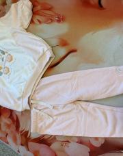 Ensemble rose- blanc 9 mois