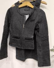 Ensemble 2 pièces gris  ikks veste +robe 6 ans 