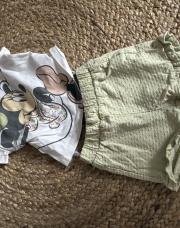 Ensemble t-shirt Minnie short vert 62 cm c&a
