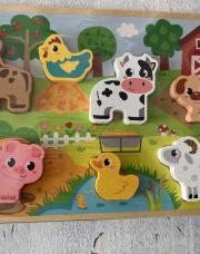 Puzzle thème ferme +10 mois 