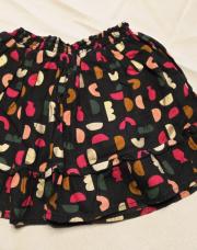 Jupe noire à motifs