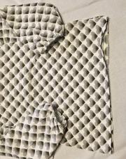 Chemisier motifs gris jaune