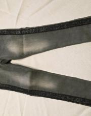 Pantalon gris strass 