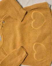Pull jaune tricot