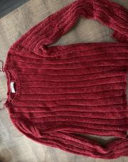 Pull doux rouge S 