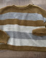 Pull moutarde blanc gris TU