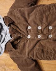 Veste 12 mois velours brune 